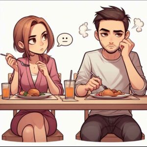 Relationship red flag, one partner avoids a serious conversation, creating emotional distance.
