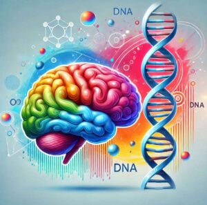 Illustration of a brain surrounded by icons representing psychology concepts like dopamine, emotions, and laughter, symbolizing 9 surprising psychology fun facts.