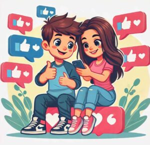 Couple showing support for each other’s achievements on social media.