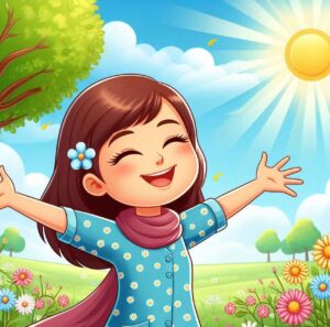 Cheerful person enjoying the outdoors, symbolizing the optimistic nature of March-borns.