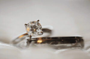 Close-up of a sparkling diamond, symbolizing the April birthstone, representing strength, beauty, and purity.