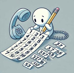 Breaking down a phone number into manageable chunks for easier memory recall.