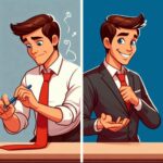 Comparison of nervous vs confident candidate handling "sell me this pen" challenge.