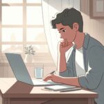 Person practicing laser-sharp focus in a minimalist workspace with morning sunlight.