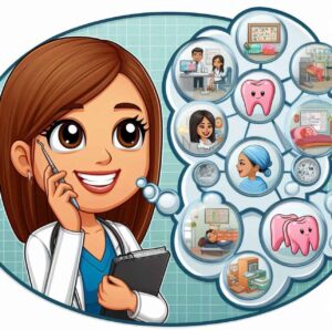 Aspiring dentist envisioning their future path.